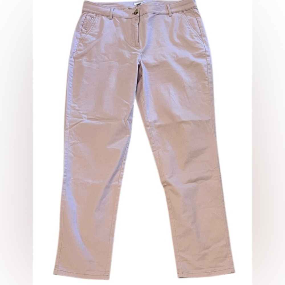 J. Jill Light Pink Straight Leg Chino Style Pants, NWOT, 12